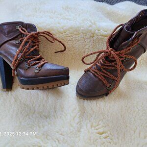Heart Sole Leather Booties